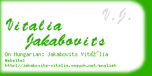 vitalia jakabovits business card